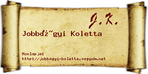 Jobbágyi Koletta névjegykártya